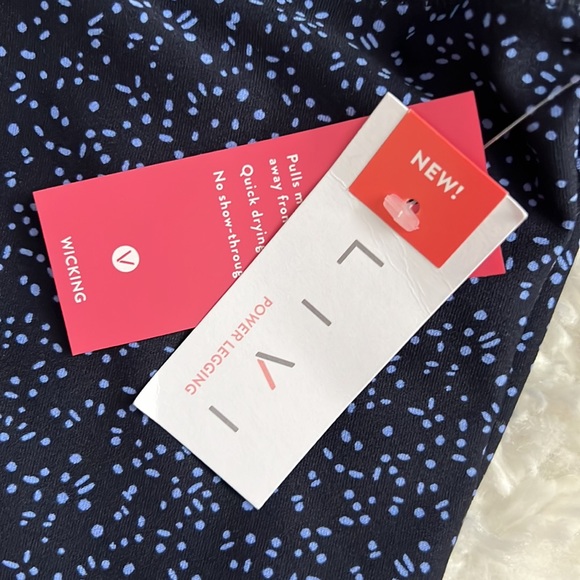 Lane Bryant Plus LIVI Navy Print Power Legging Capri Pants 22/24 - Picture 4 of 9